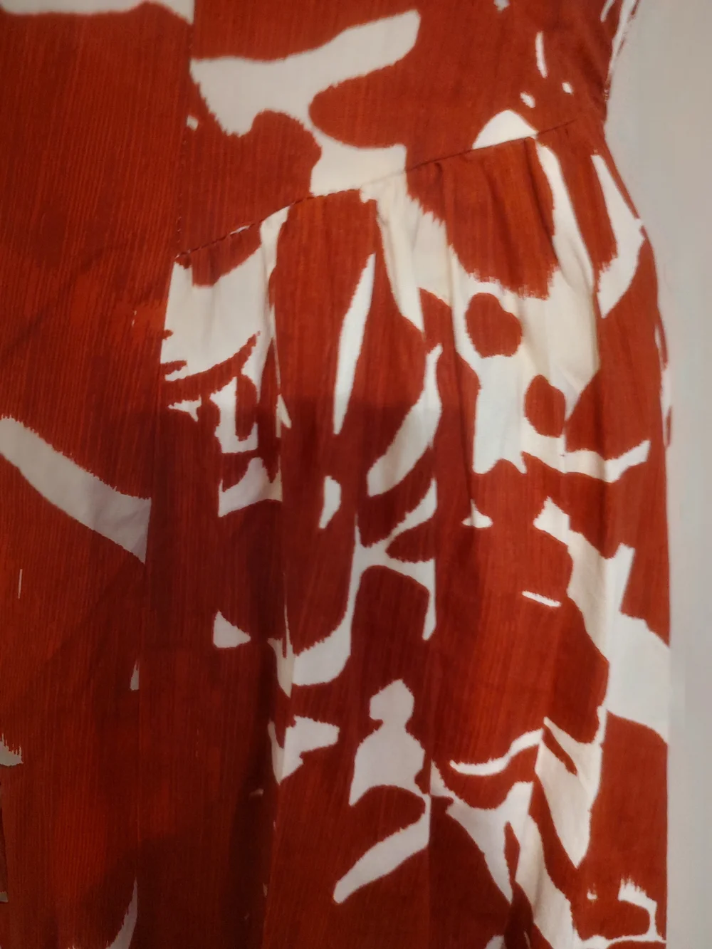 Spaghetti-Strap Rust & Cream Floral Maxi Dress - Picture 4 of 5